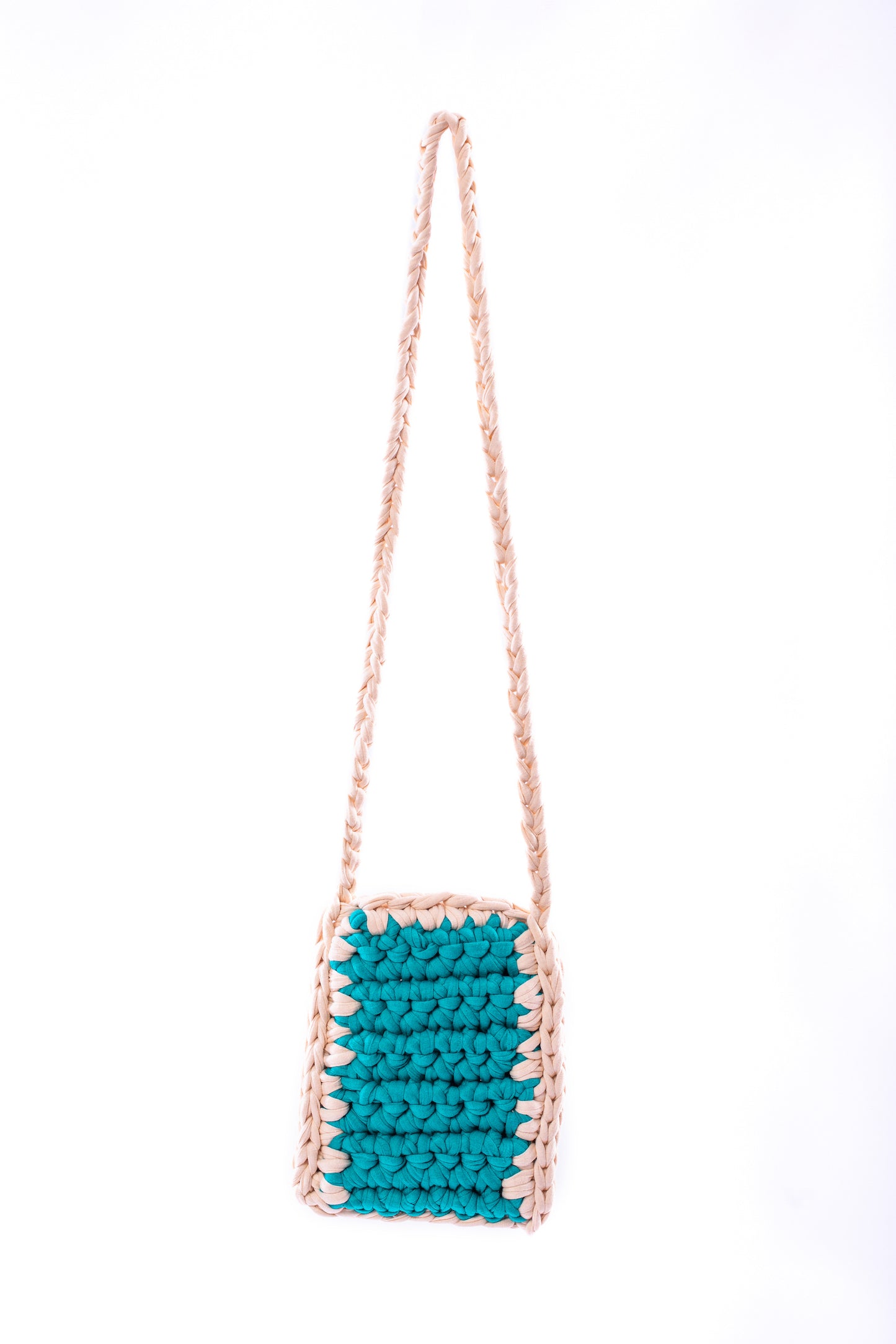Teal Mini Crochet Bag