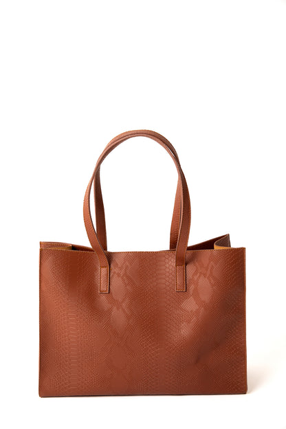 Havane Leather Tote Bag