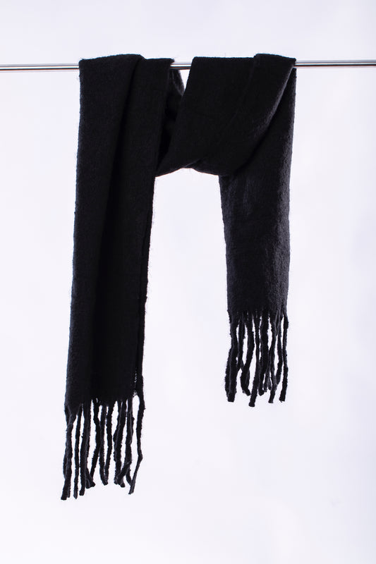 Black Wool Scarf