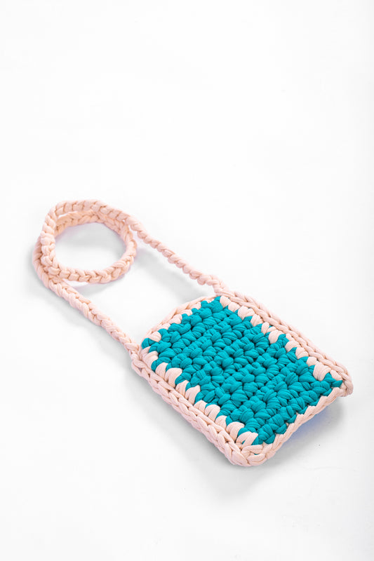 Teal Mini Crochet Bag