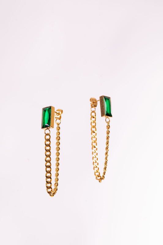 The Dangling Emerald Earrings