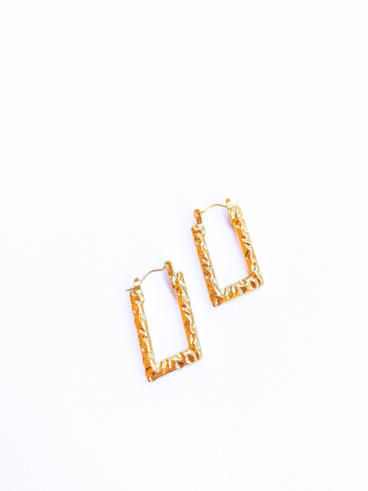 The Square Crinkle Earrings